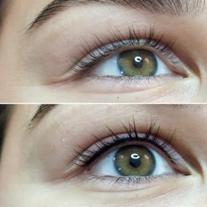 eyeliner tattoo before and after