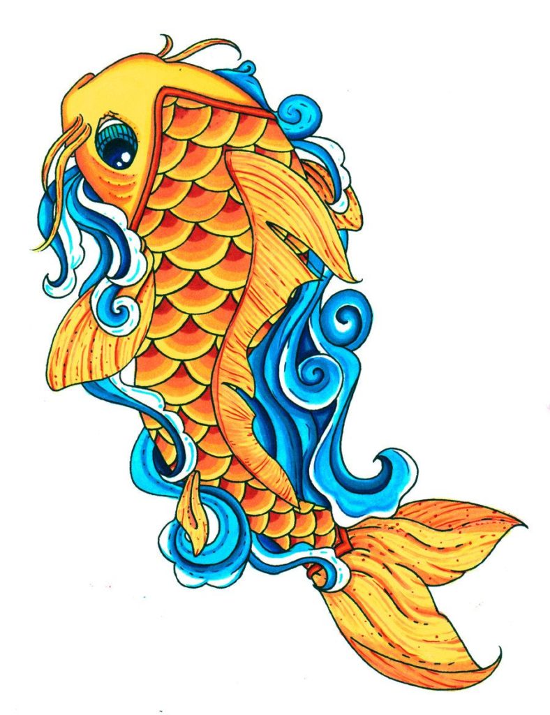 Koi fish tattoo design