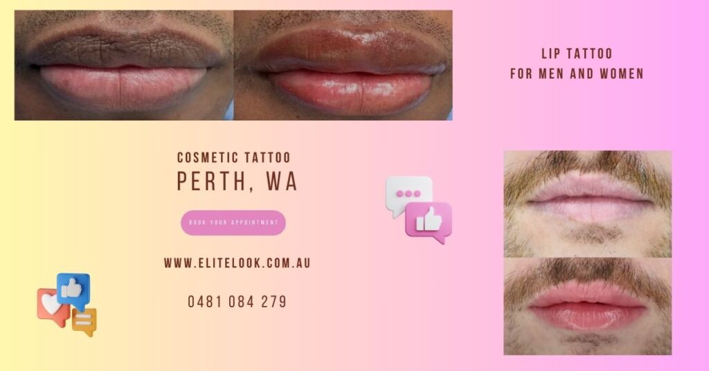 Lip tattoo for men