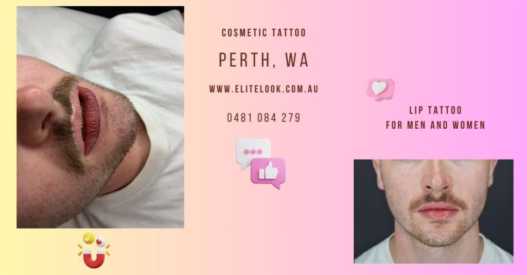 Lip tattoo for men